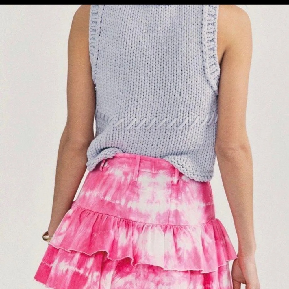 Pink Tie-Dye Ruffle Skirt - Picture 3 of 7